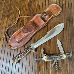 COUTEAU POIGNARD DE SURVIE VINTAGE AITOR SURVIVAL 21 AVEC COUTEAU MULTIFONCTIONS AITOR ESPAGNE
