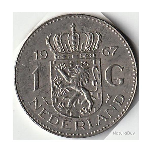 Pice de Monnaie Pays Bas 1 gulden Juliana argent 1967