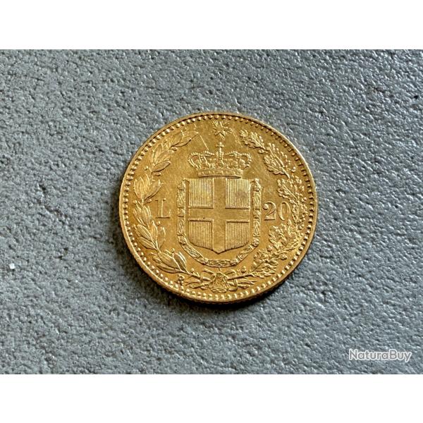 Pice 20 Lires or Italie - Identique 20 francs / Louis d'or
