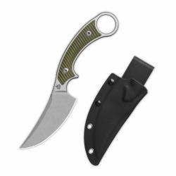 Couteau QSP Viper Lame Acier 10Cr15MoV Blk Manche G10 Od Green Étui Kydex QS166B1