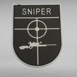 ÉCUSSON MILITAIRE TACTIQUE TIREUR D'ÉLITE 3D SNIPER CIBLE 7/5 CM PVC