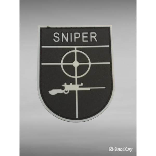 ÉCUSSON MILITAIRE TACTIQUE TIREUR D'ÉLITE 3D SNIPER CIBLE 7/5 CM PVC