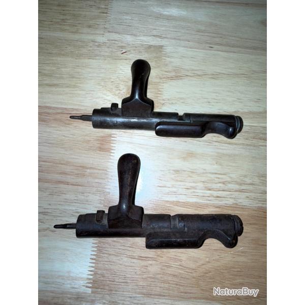 LOT DE 2 CULASSES DE FUSIL GRAS