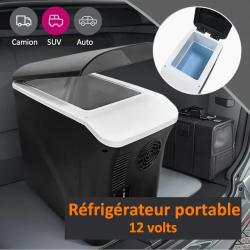 Réfrigérateur portable mini de 7,5 litres pour véhicule - Boîte de réfrigération compacte  12 Volts
