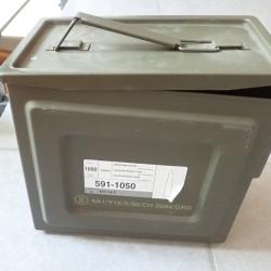 Caisse munitions Armée suisse pour 1000 cartouches de Fass 90 en 5,56 mm.
