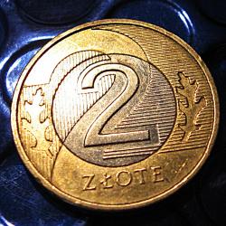 Pologne  piece de 2 zlote 2019 ttb  diametre 21,5 mm bi metal
