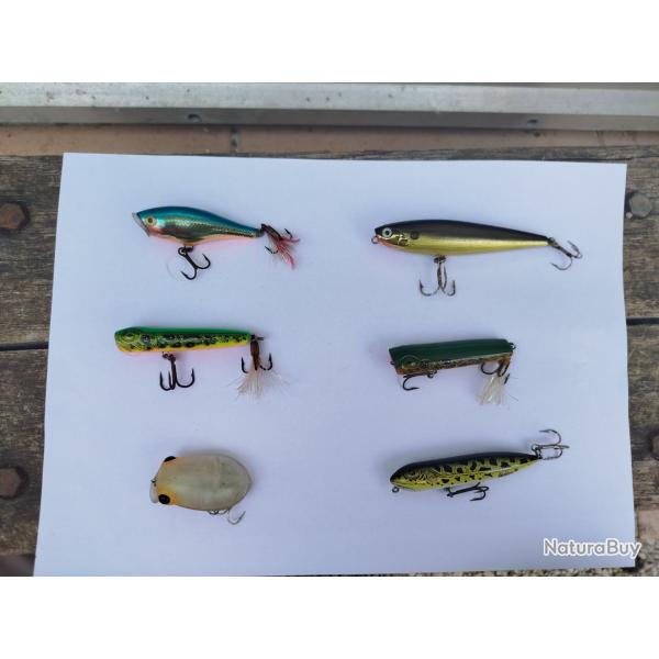 Lot de 6 leurres de surface