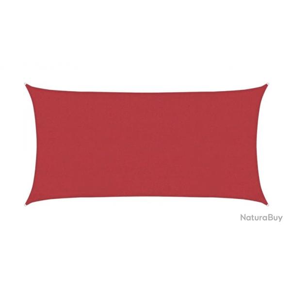 Voile d'ombrage rouge 2x4 m en PEHD - lgante protection solaire pour jardin et terrasse