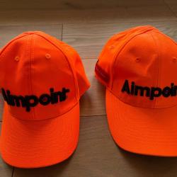 LOT DEUX CASQUETTES AIMPOINT ORANGE NEUVES