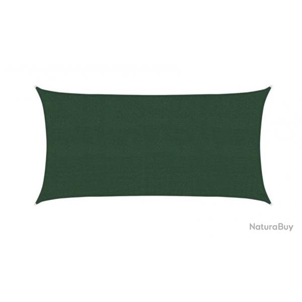 Voile d'ombrage vert fonc 2x4 m en PEHD - lgance et protection solaire pour votre jardin
