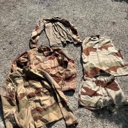 Gros lot OPEX Mali Vestes F3 ZD, UBAS camouflée sable armée Française