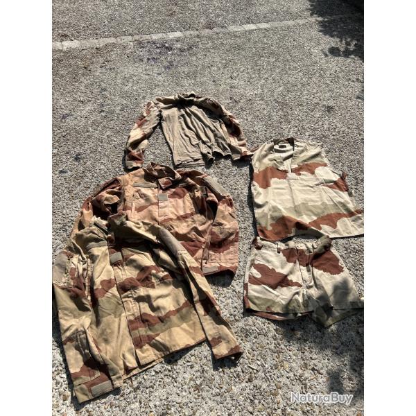 Lot opex Mali Vestes F3 ZD, UBAS camoufle sable arme Franaise