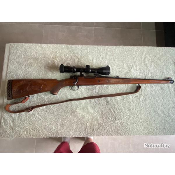 Carabine Zastava stutzen 7x64 + lunette + gravures