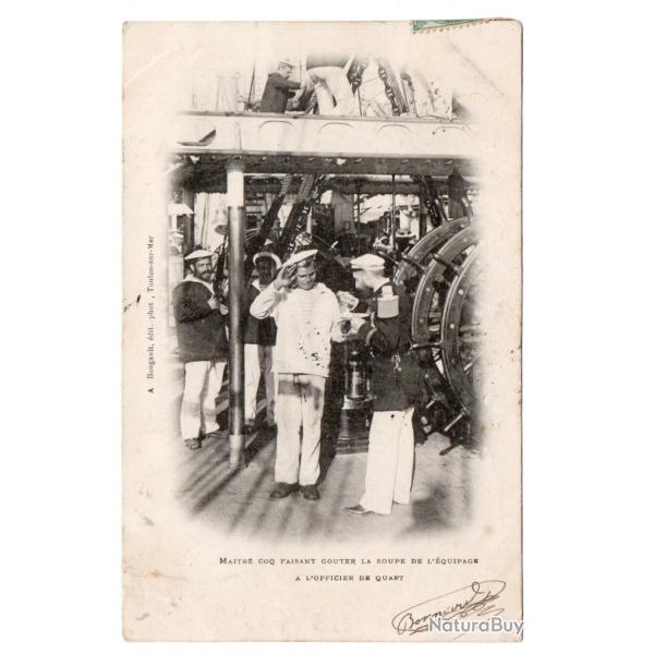 CPA - Marine Militaire-Maitre COQ FAISANT GOUTER LA SOUPE DE L'QUIPAGE A L'OFFICIER DE QUART N3065