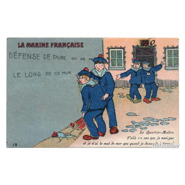CPA - "ILLUSTRATEUR" carte postale HUMOUR Dessin MILITAIRE Marine Franaise N1748