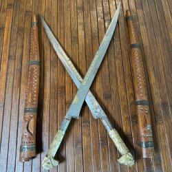 RARE PAIRE DE GRAND POIGNARDS ORIENTAL FLISSA KABYLE