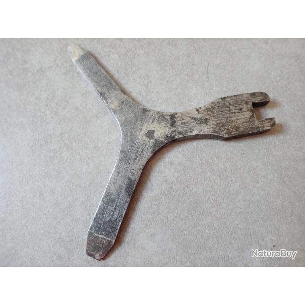 Rare outil, tournevis  3 branches, cl  chemine pour fusils d'ordonnance suisses