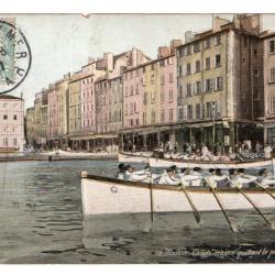 CPA -Marine Militaire -TOULON.Canots majors quittant le port  N°3010