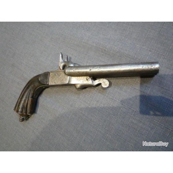 pistolet a broche double canon juxtaposs