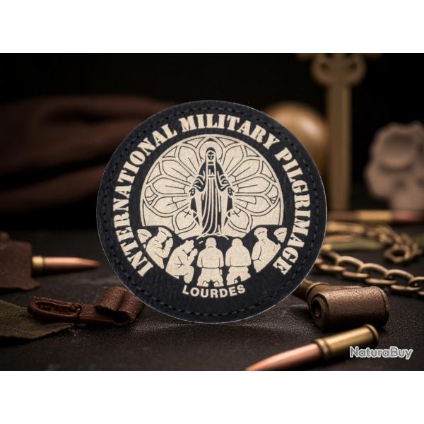Patch Military Pilgrimage to Lourdes - Virgin Mary Jesus Badge us army usmc