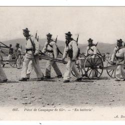 CPA - Marine Militaire - Piece de Campagne de 65m - En batterie " N&deg;3200