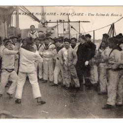 CPA - Marine Militaire Française - Une Scène de Boxe a Bord  N°3223