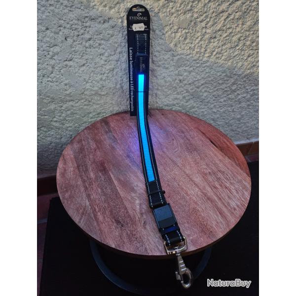 Laisse lumineuse EYENIMAL Rechargeable bleu