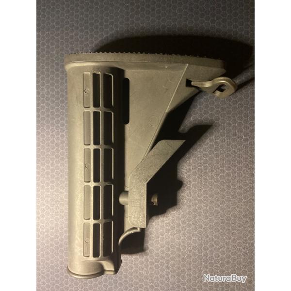 Crosse tactique rglable pour ar15, m4, hk416 Couleur noir Polymre Origine umarex ar15 T4E