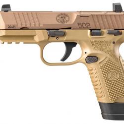 FN HERSTAL 502 Tactical FDE - Pistolet Optics Ready .22LR  VORTEX DEFENDER-CCW  3 MOA
