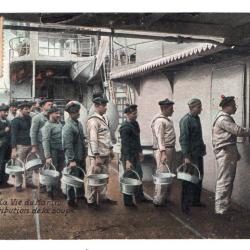 CPA - Marine Militaire  - La Vie du Marin Distribution de la soupe - N&deg;1657