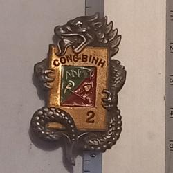 Insigne de la 2ème compagnie (Cong-Binh) du 3ème régiment étranger d'infanterie (3 REI)