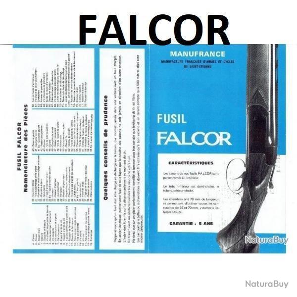 notice fusil FALCOR MANUFRANCE (envoi par mail) - VENDU PAR JEPERCUTE (m2449)
