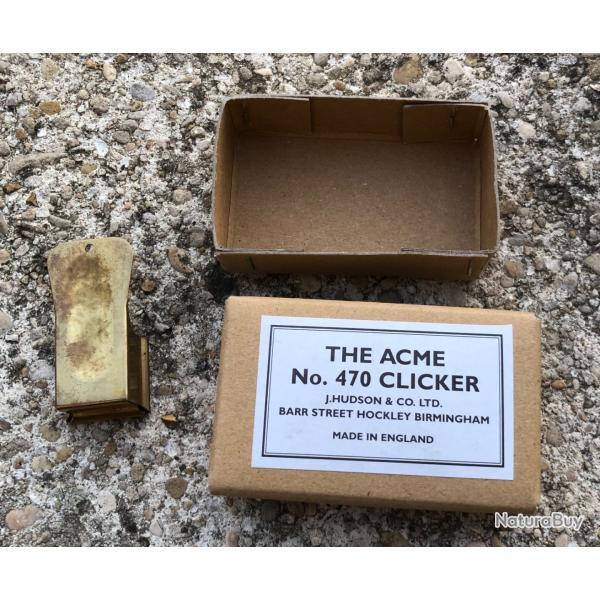 clicker cricket. bote et criquet incomplet (Anglais us para ww2 )