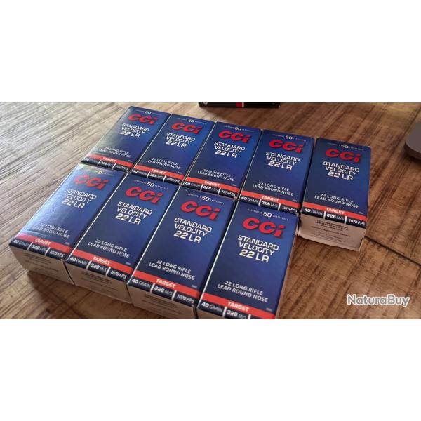 450 cartouches CCI standard  munitions 22LR 40 grains