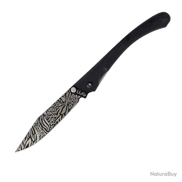 LUC63LTB2LE Couteau pliant LUG " C63 Animal noir" manche G10/acier