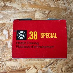 GECO - Boîte de 50 Cartouches Projectiles Plastique Entraînement 38 SP Special