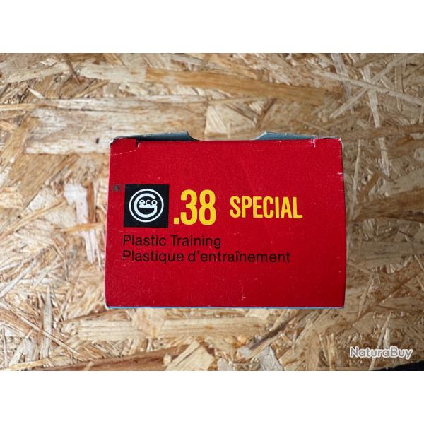 GECO - Bote de 50 Cartouches Projectiles Plastique Entranement 38 SP Special