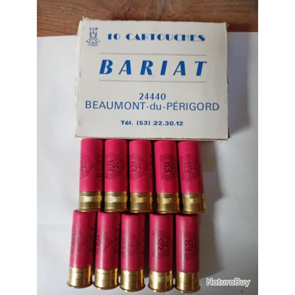 Bote de 10 cartouches anciennes cal 12 douilles cartons  de chez BARIAT