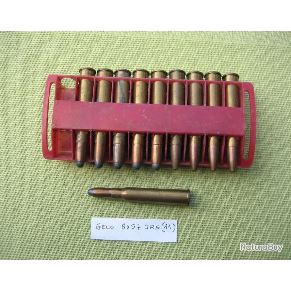 11  Balles  Geco  8x57 JRS  anciennes