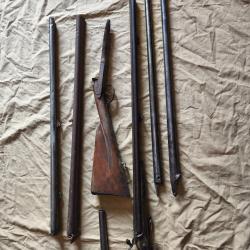 Lot canon et crosse arme ancienne