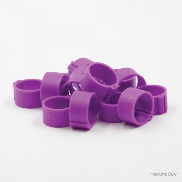 Soldes ! Lot de 25 bagues 18mm violet (Taille 10)