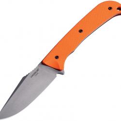 Couteau Hogue EX-TAK Lame CPM-MagnaCut Manche G10 Orange Étui Kydex Made USA HO35860