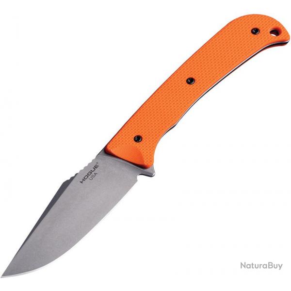 Couteau Hogue EX-TAK Lame CPM-MagnaCut Manche G10 Orange tui Kydex Made USA HO35860