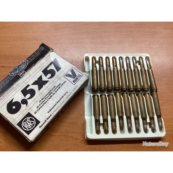Munitions RWS 6,5x57 18 pcs