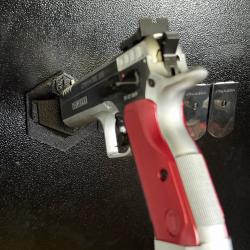 Support magnétique HexaLock - Rangement aimanté pour pistolets et chargeurs 9mm