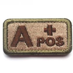 Patch Groupe sanguin A+ Beige velcro - Livraison gratuite