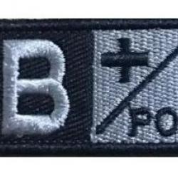 Patch Groupe sanguin B+ Noir velcro - Livraison gratuite