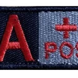 Patch Groupe sanguin A+ Rouge velcro - Livraison gratuite