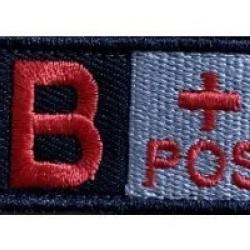 Patch Groupe sanguin B+ Rouge velcro - Livraison gratuite
