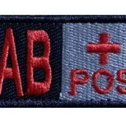 Patch Groupe sanguin AB+ Rouge velcro - Livraison gratuite